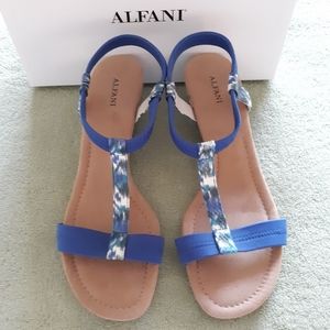 Alfani blue, strappy wedge sandals